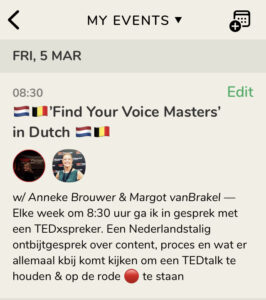 Clubhouse Room: 'Find Your Voice Masters' in Dutch